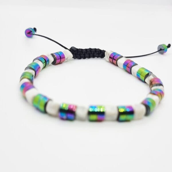 Brățară handmade din discuri de hematit - Eleganță naturală